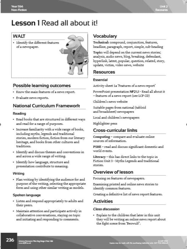 Year 5/6, English, Non-fiction, Recounts Unit (Beowulf) - Image 2