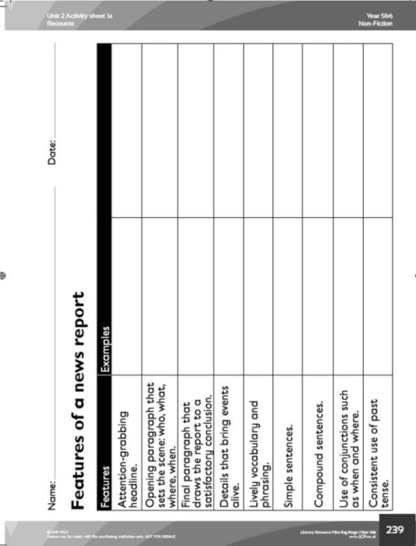 Year 5/6, English, Non-fiction, Recounts Unit (Beowulf) - Image 3