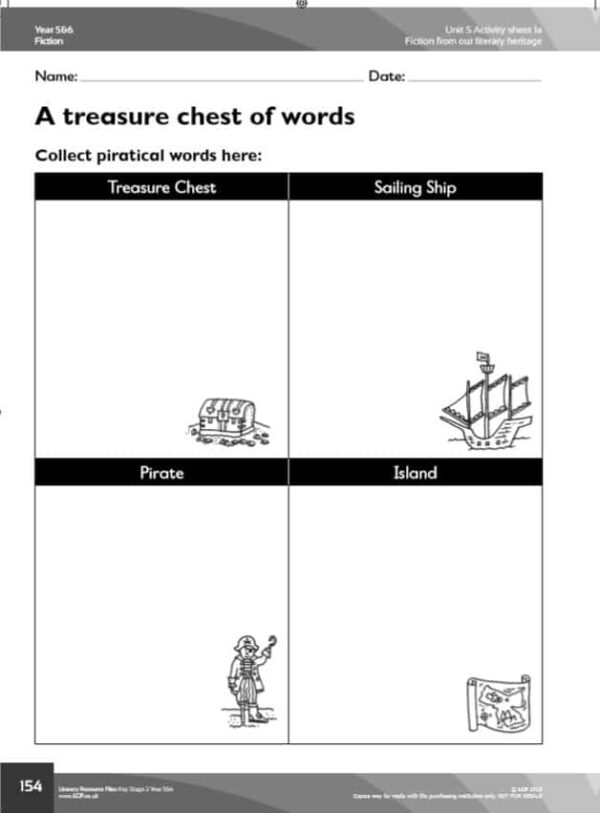 Year 5/6, English, Fiction from our Literacy Heritage, Treasure Island Unit - Image 2
