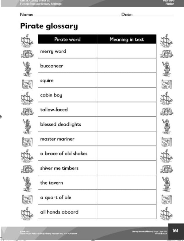 Year 5/6, English, Fiction from our Literacy Heritage, Treasure Island Unit - Image 4