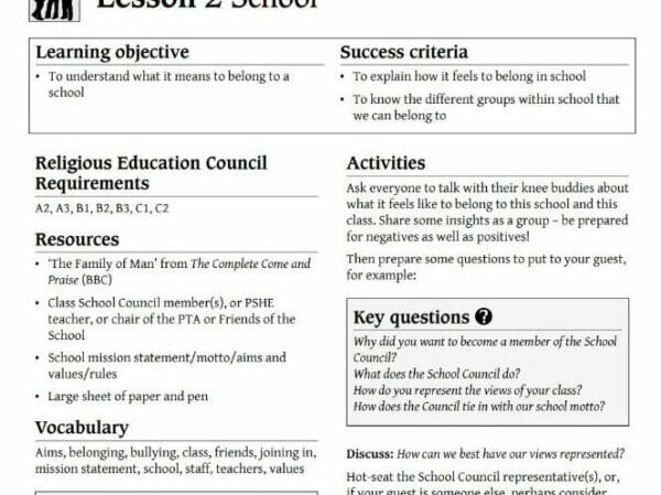 R.E - Year 1 - Belonging Unit (6 lessons) - Image 2