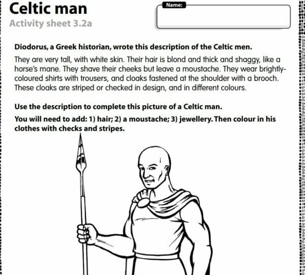 History - Yr3/4 - Who were the Celts? Lesson Plan and Activity resources