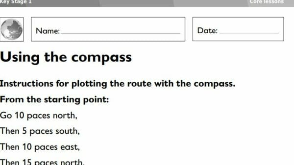 Year 1/2 (KS1)- Geography-Compass and how to use it - Image 3