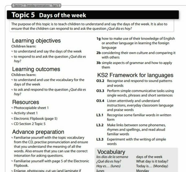 MFL- Spanish - Days of the Week