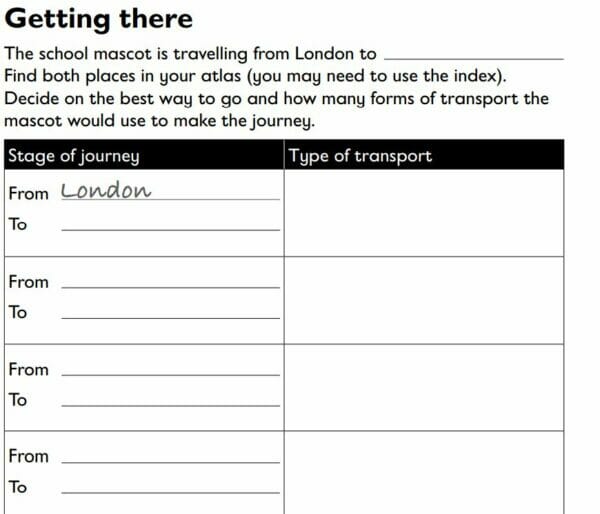 Year 1/2 (KS1)- Geography- Transport- Lesson: How will they get there?