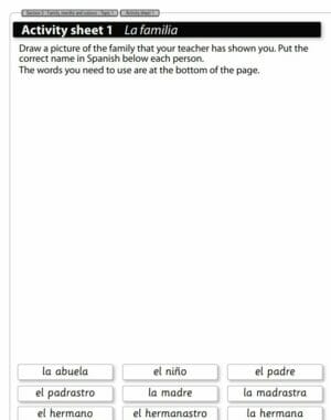 MFL-Spanish- My Family Lesson Plan and Activity Sheets