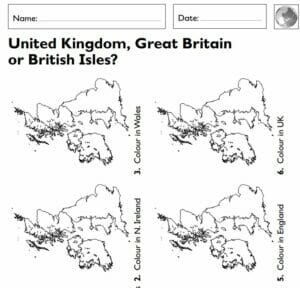 Year 1/2 (KS1)- Geography- The Geography of the United Kingdom lesson
