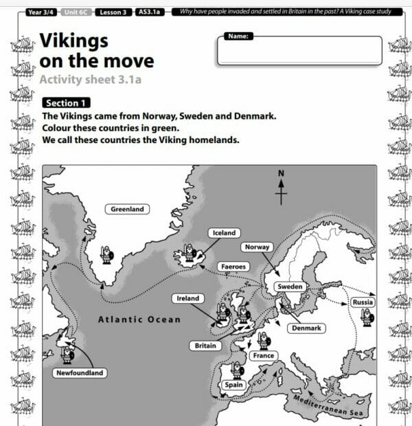 History - Yr 3/4 Vikings - Where did they come from and where did they go? Lesson