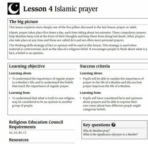 R.E - Year 5 - Islamic Prayer